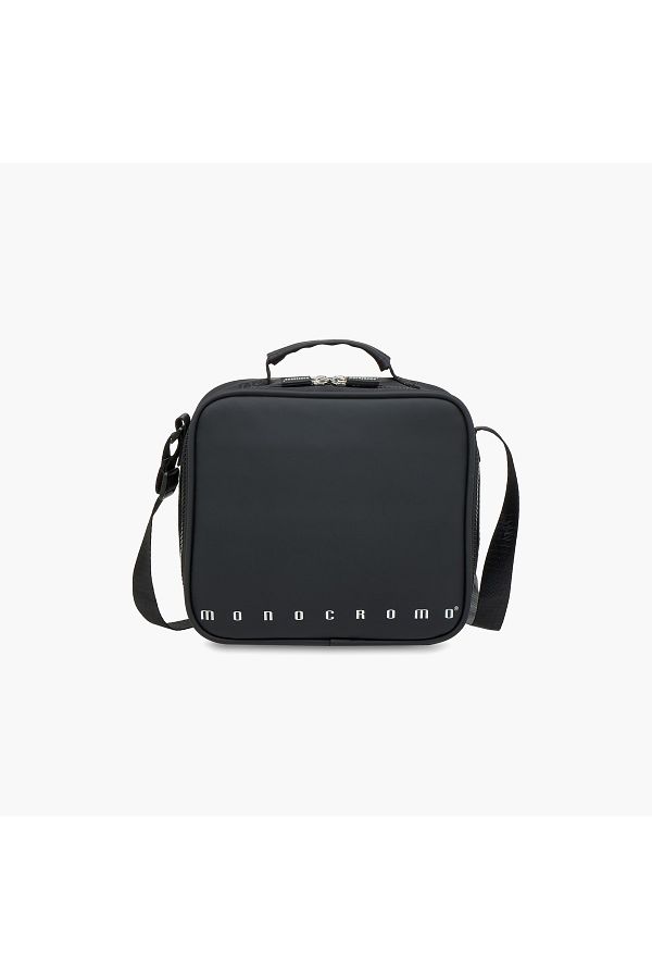 Monocrom-Monocromo Solid Lunch Bag with Adjustable Strap and Zip Closure 1