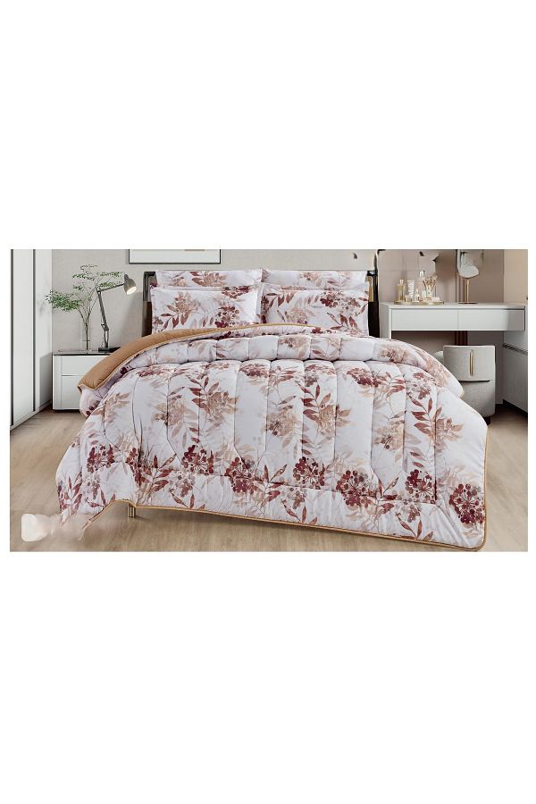 Mark-Double bed sheet with a floral pattern, reversible design, to give you a refreshing summer with microfiber materials, size 220*240 cm 1