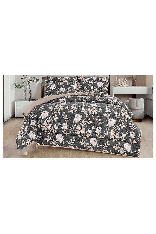 Mark-Double bed sheet with a floral pattern, reversible design, to give you a refreshing summer with microfiber materials, size 220*240 cm 1
