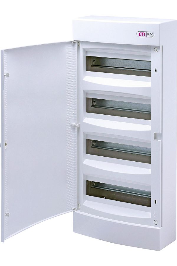 Eti-Cofret PVC, 48 module, aplicat, IP40, usa alba, 001101021, 1