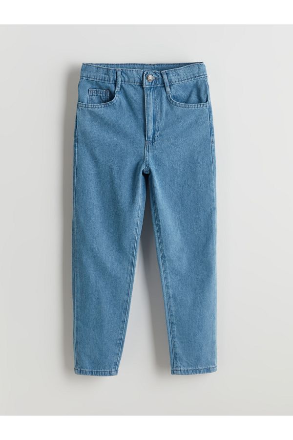 LC Waikiki-Girl's Jeans Pants with Adjustable Elastic Waist 1