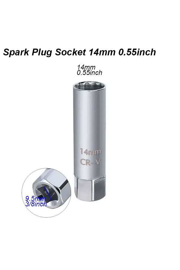 Choice-Spark Plug Key 14mm Spark Plug Socket Wrench Key Adapter 14 16mm Install Replace Repair Kit Torque M 1