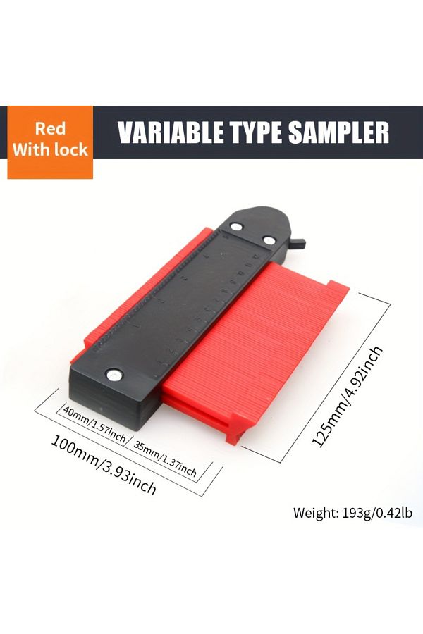 Choice-5in Shape Contour Gauge Duplicator Profile Measuring Angle Ruler Thickness Gauge Contour Template Co 1
