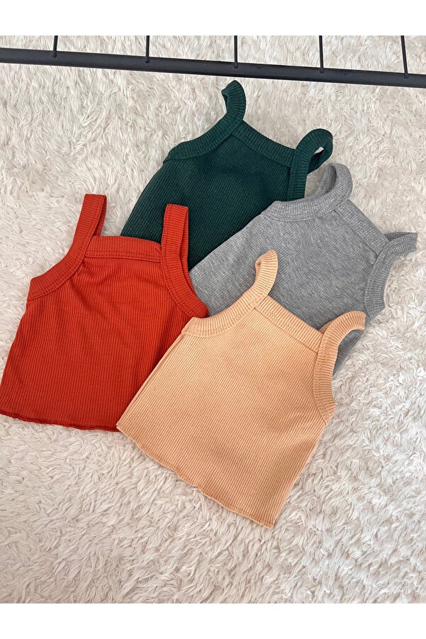 BAHNUR 4'lü BEBEK CROP BLUZ BODY ATLET SET