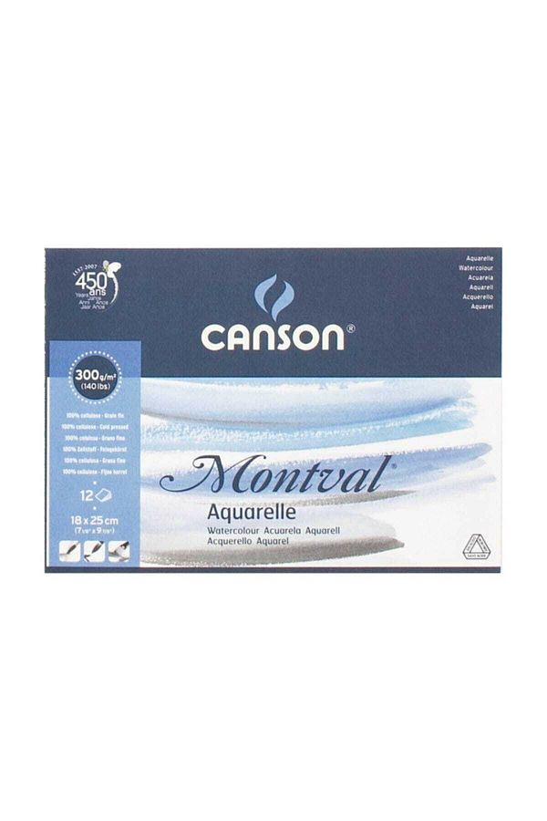 Canson-Montval Aquarelle Watercolor Notebook 12 Yp. 18X25-300G 1