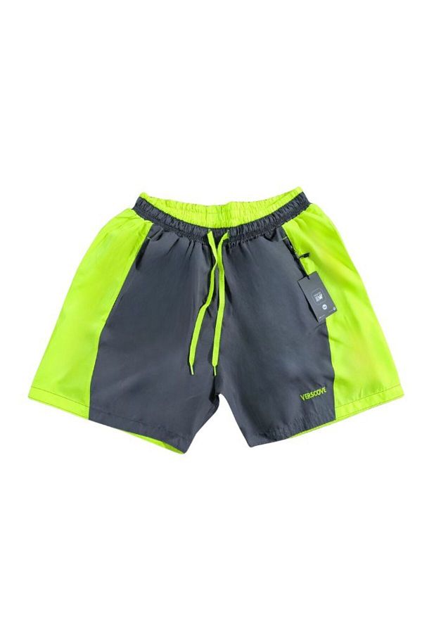 VERSCOVE-Swim Shorts Plus Size Micro Fabric Side Stripe Zipper Pockets Lining Mesh Pool Shorts 1
