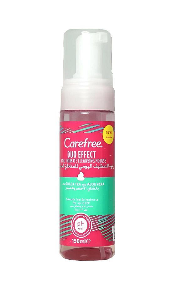 Carefree-Daily Cleansing Foam for the Intimate Area with Dual Effect with Green Tea and Aloe Vera 150ml 1