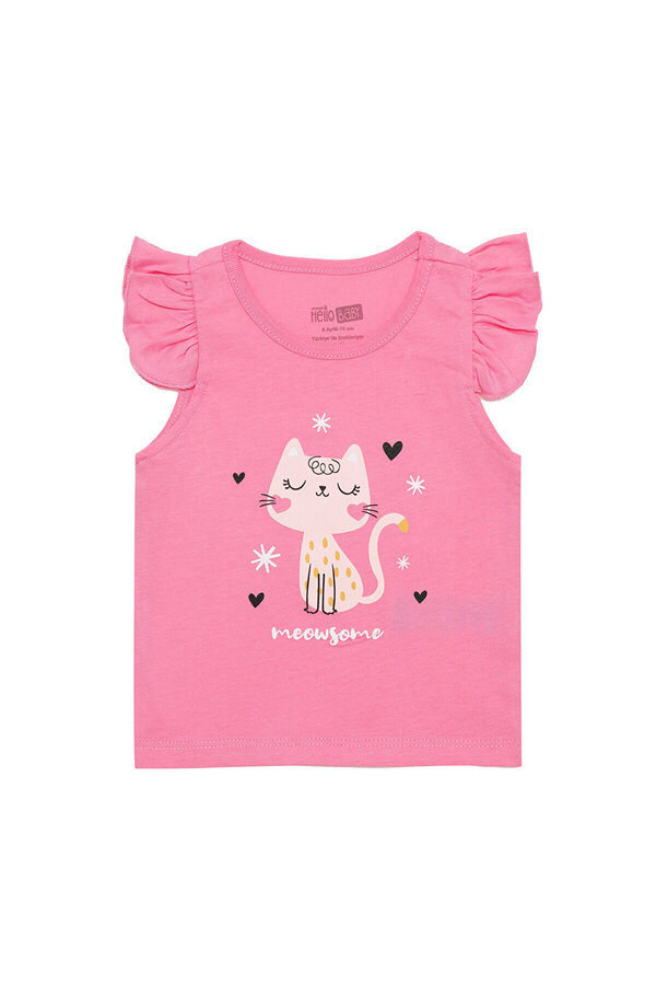 ebebek Hello Baby HelloBaby Basic Kız Baskılı Atlet T-shirt Kız Bebek