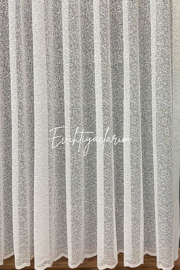evihtiyaclarim by IOC-Good Quality and Stylish Ironing Does Not Ask Wrinkle Sand Knitted Model 1/3 Frequently Pleated Tulle Curtain 1