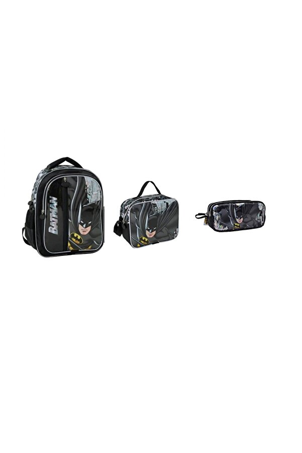 Batman School Bag Set with Cape (3 Pieces)- Trendyol