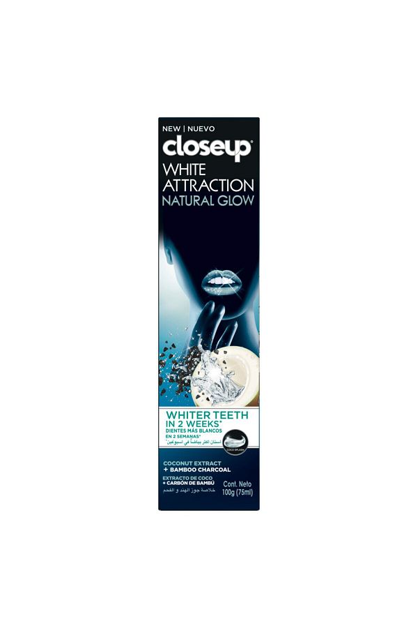 Closeup-معجون أسنان وايت أتراكشن بخلاصة جوز الهند وفحم الخيزران 75 مل 1