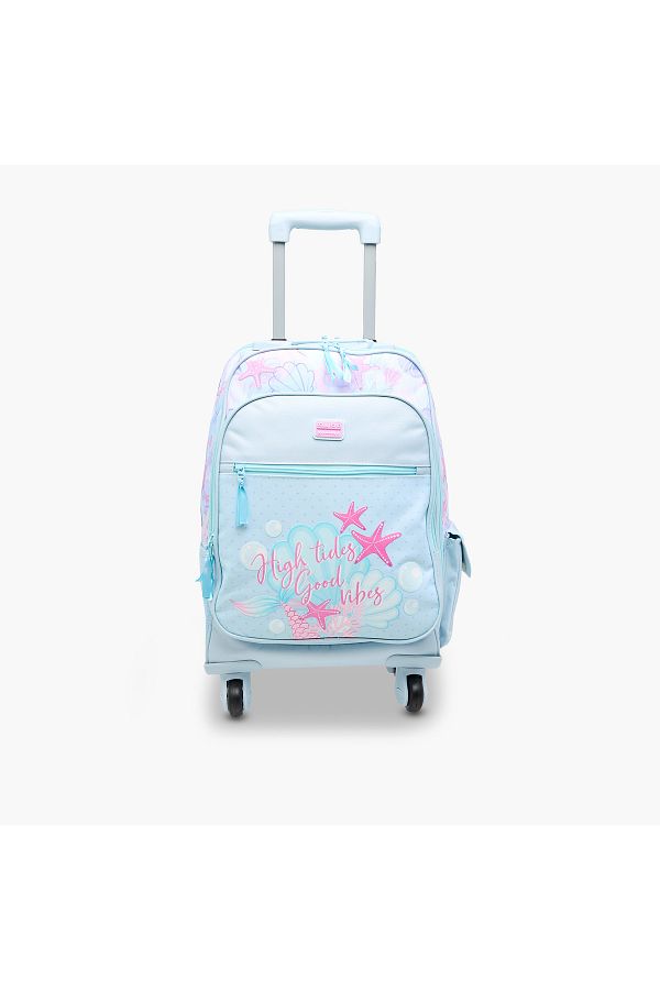 Roll-Road Printed Trolley Bag with Retractable Handle - 33x44x21 cms 1
