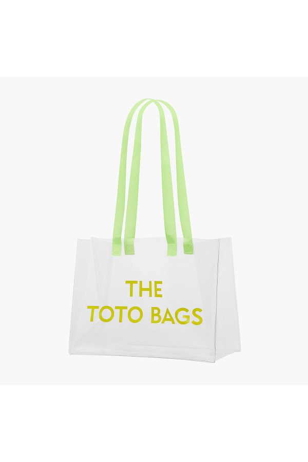 Syloon-Printed Transparent Shopper Bag with Double Handles - 36x16x27 cms 1