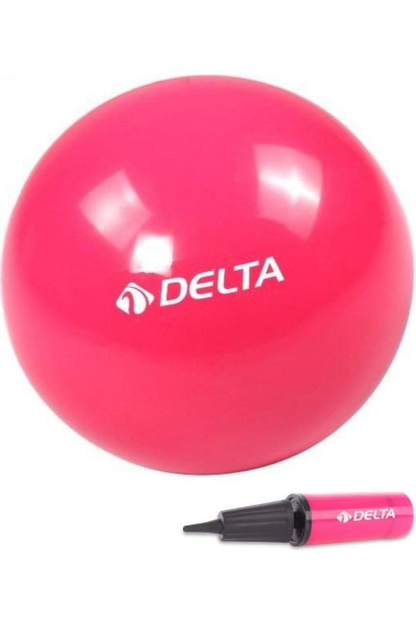 Delta-Suitable fuchsia pilates ball and pump set for those between 75 cm and 179 cm in height 1