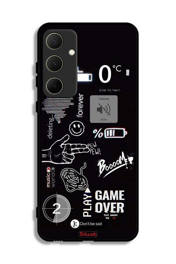 Tolwak-Samsung Galaxy A35 5G Protective Case Cover Game Over Pew Pew 1