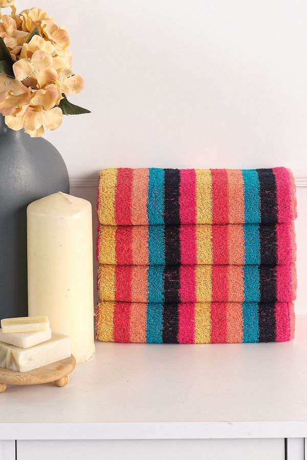 Güvenal-Alaca 4-Piece 40X70 Cotton Hand Face Towel |   Towel & Towel Set |   Towel |   Towel Set |   Dowry Set 1
