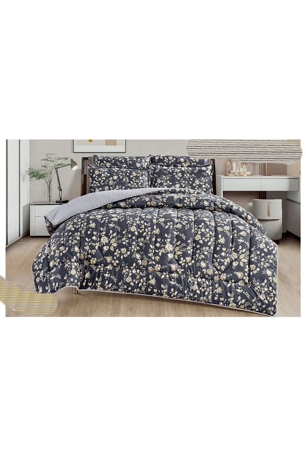 Mark-Double bed sheet with a floral pattern, reversible design, to give you a refreshing summer with microfiber materials, size 220*240 cm 1