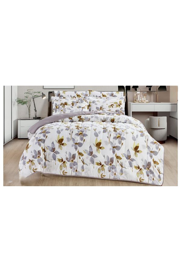 Mark-Double bed sheet with a floral pattern, reversible design, to give you a refreshing summer with microfiber materials, size 220*240 cm 1