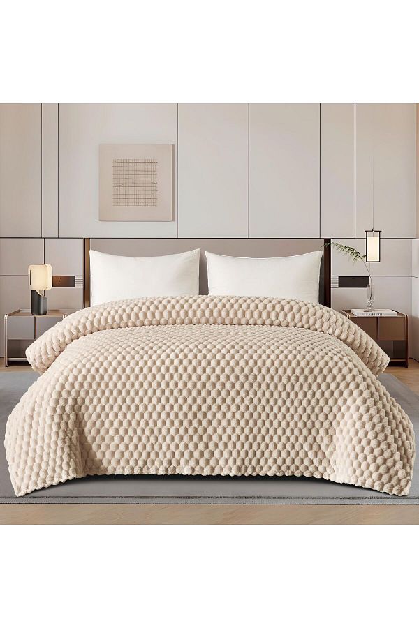MİNG Lİ-A soft, new, elegant double blanket with a soft texture, weighing 1500 g, size 220*240 cm 1