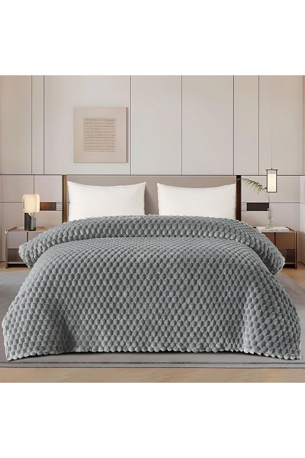 MİNG Lİ-A soft, new, elegant double blanket with a soft texture, weighing 1500 g, size 220*240 cm 1