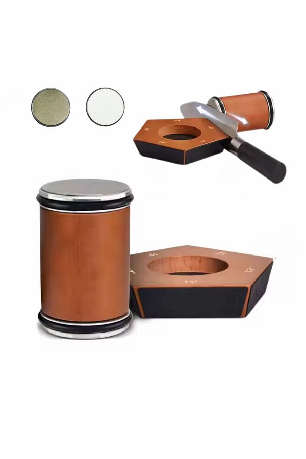 Lommad-Magnetic Knife Sharpener, 5 Sharpening Angles, Coarse and Fine Sharpening, Non-Slip Base 1