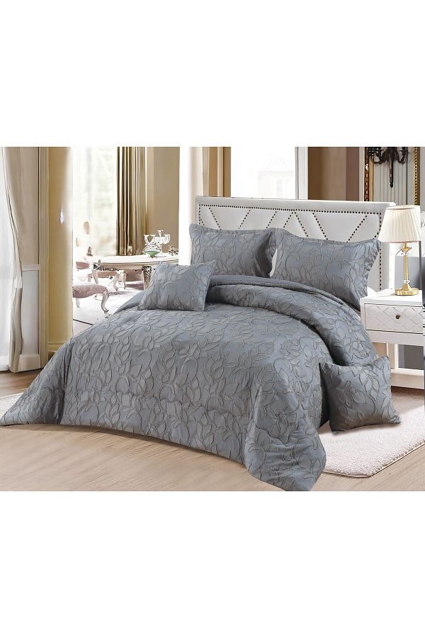 Moon-Luxury 6-piece royal double bed sheet with a pattern to add beauty and elegance to your room. Quilt size 250x230 cm. 1