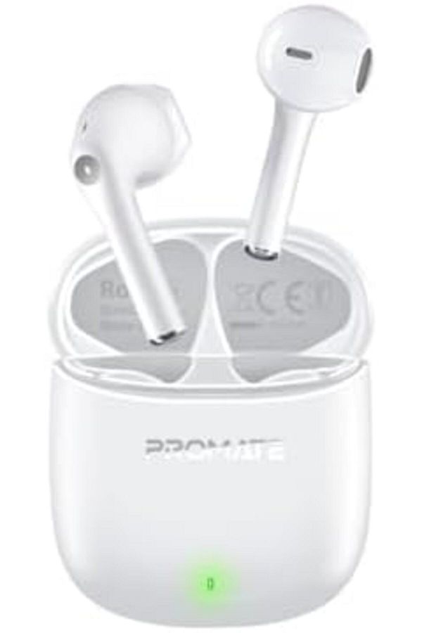 Promate-Wireless In-Ear Bluetooth 5.3 Earbuds with ANC, 30 Hours Playtime, Smart Touch Control, and 1