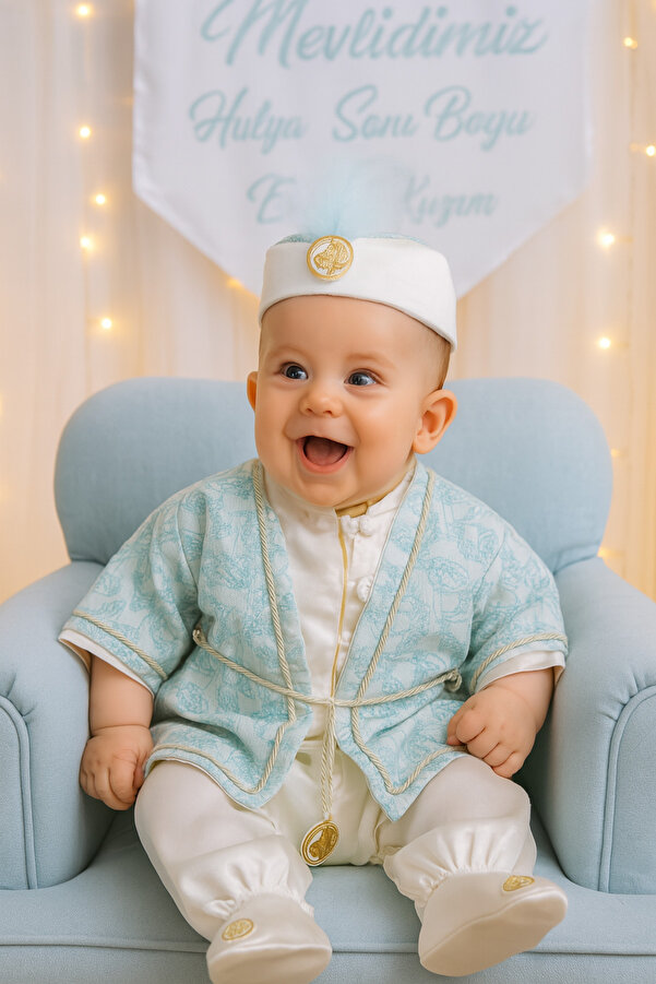 Cherub Baby Erkek Bebek Mevlütlük Şehzade Sünnetlik Sünnet Kıyafeti Erkek Çocuk Hediye Bebek Hediyelik