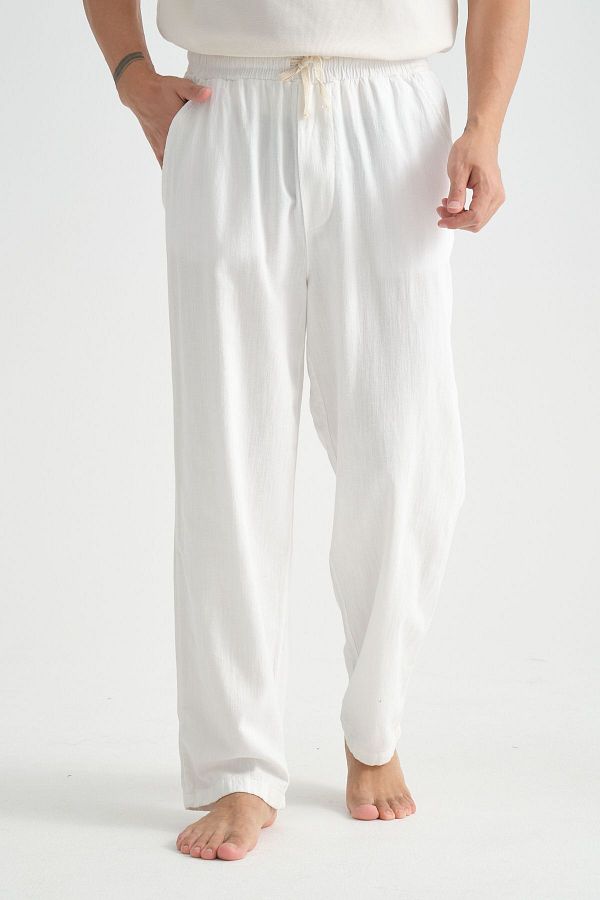 Redline-Luxe Men's Linen Blend - Comfortable Baggy Pants, Wide Leg New Season 1