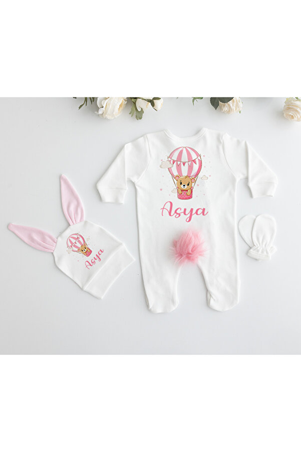 Bebe wini % 100 Pamuk İSİMLİ TAVŞAN TULUM