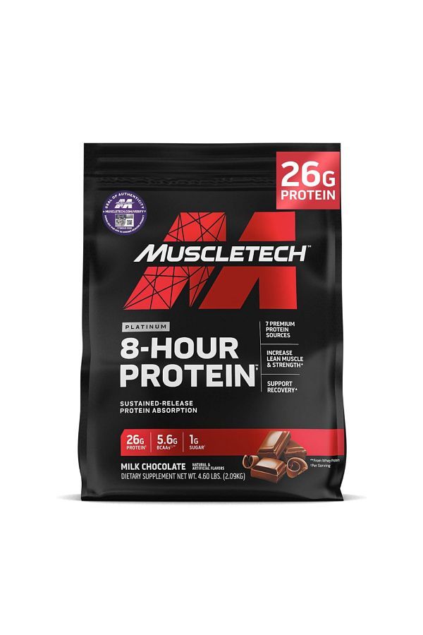 MUSCLETECH-Platinum 8-hour Sustained-release Protein, Milk Chocolate Flavor 4.60 Lbs 1