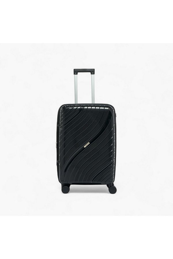 Oaklan by Shoexpress-Textured Hardcase Trolley Bag with Retractable Handle - 24 Inches Check-in Bag 1