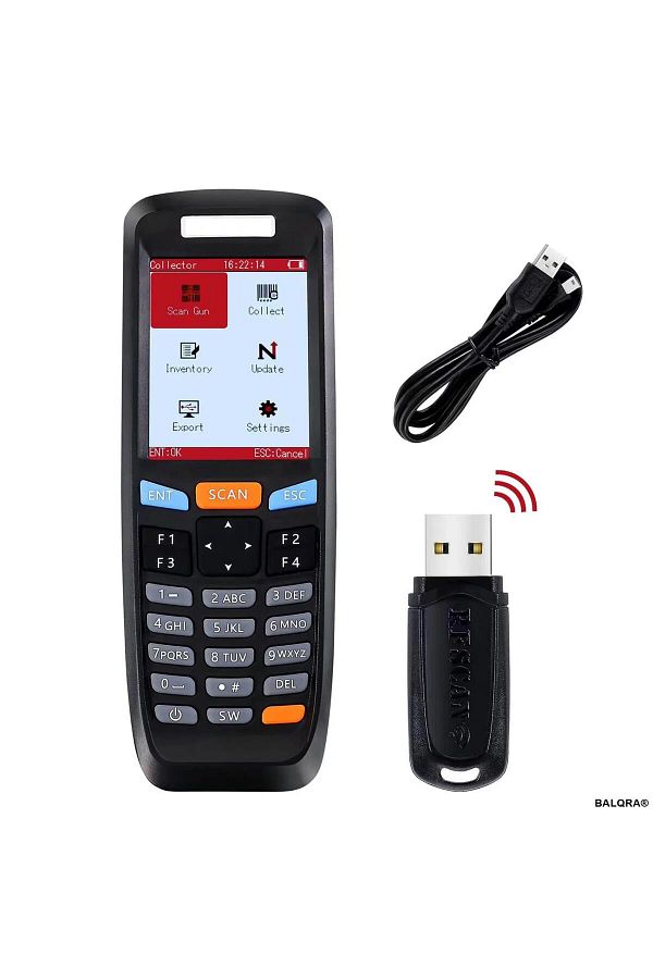 BALQRA-Scanner coduri de bare BALQRA® ,Wireless,Portabil,Cititor coduri 1D/2D/QR Ecran HD,Autonomie 30 ore 1