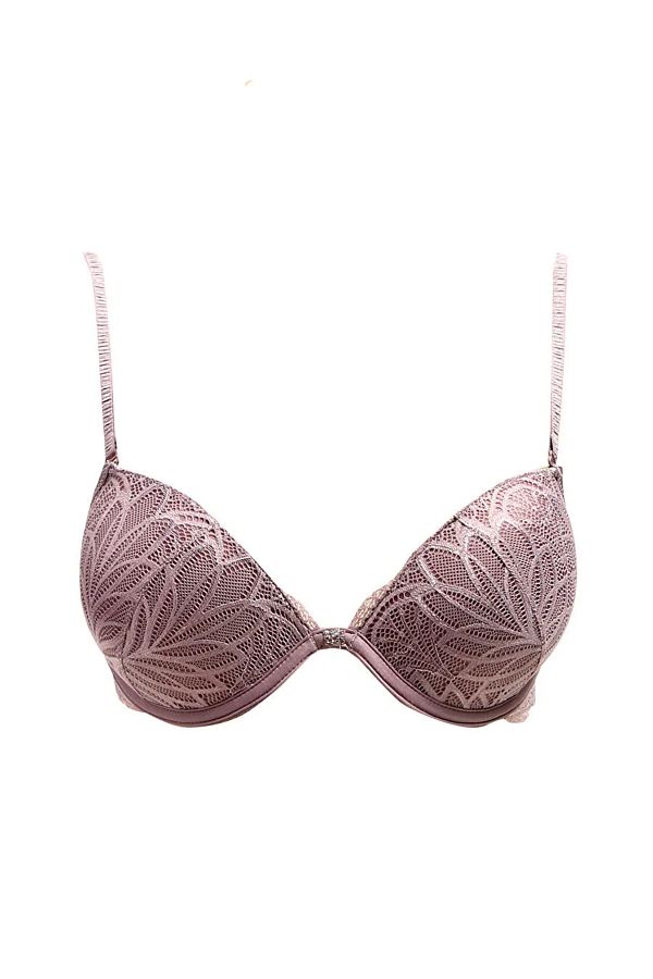 Magic Form-Lace Low-Cut Removable Pad Push up Supported Bra 1