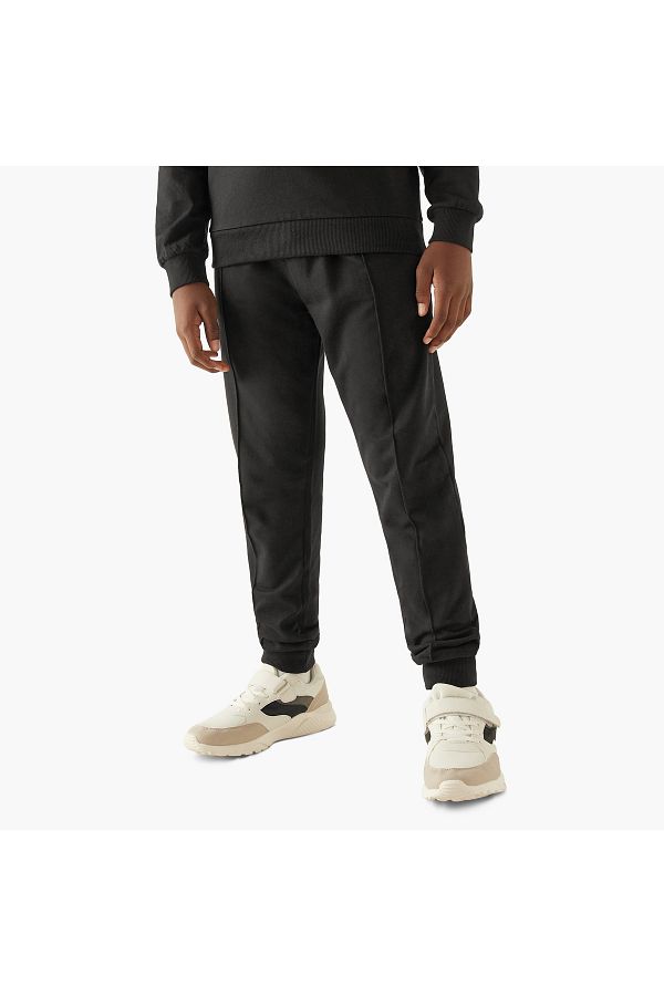 Juniors-Solid Joggers with Drawstring Closure and Pockets 1