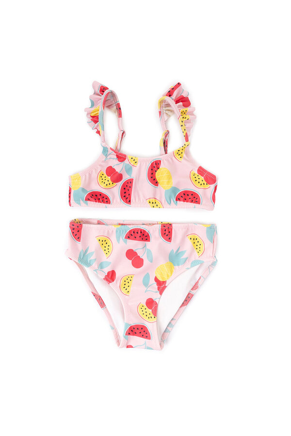 ebebek Hello Baby HelloBaby Kız Bebek Bikini Alt-Üst 2li Takım Meyve Desenli Pembe