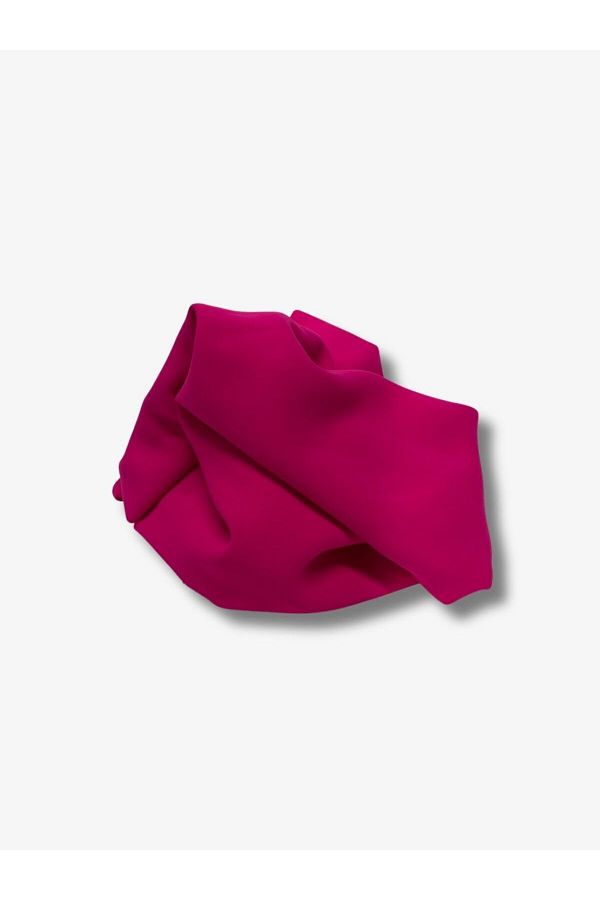 Yiğit Kumaş-Line Textured Crepe Fabric, Piece 170X150 cm Fuchsia 1