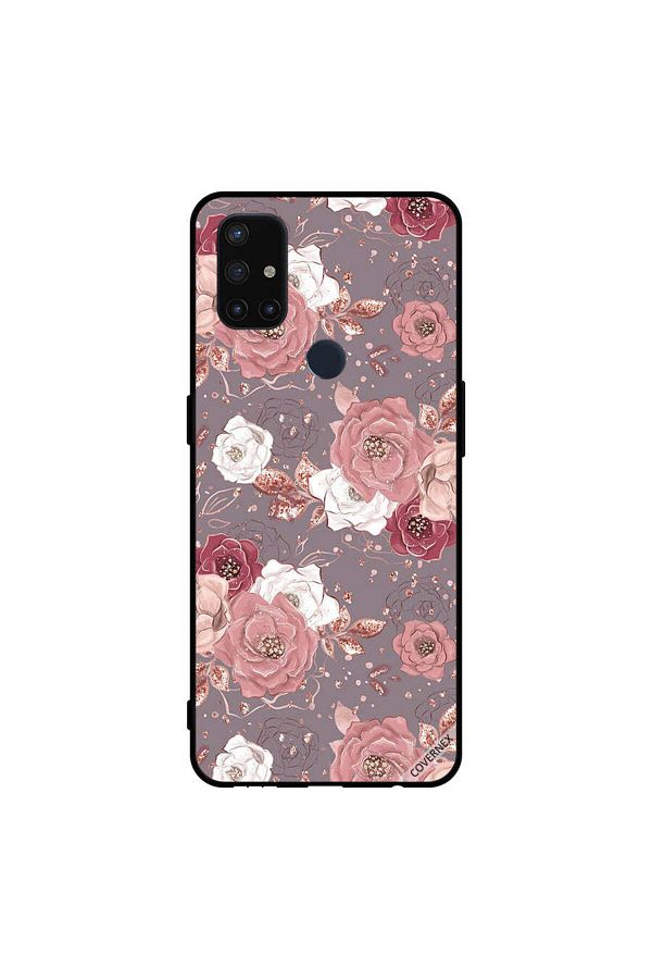 Covernex-Protective Case Cover For Oneplus Nord N10 5G Choclate Color Floral Pattern 1