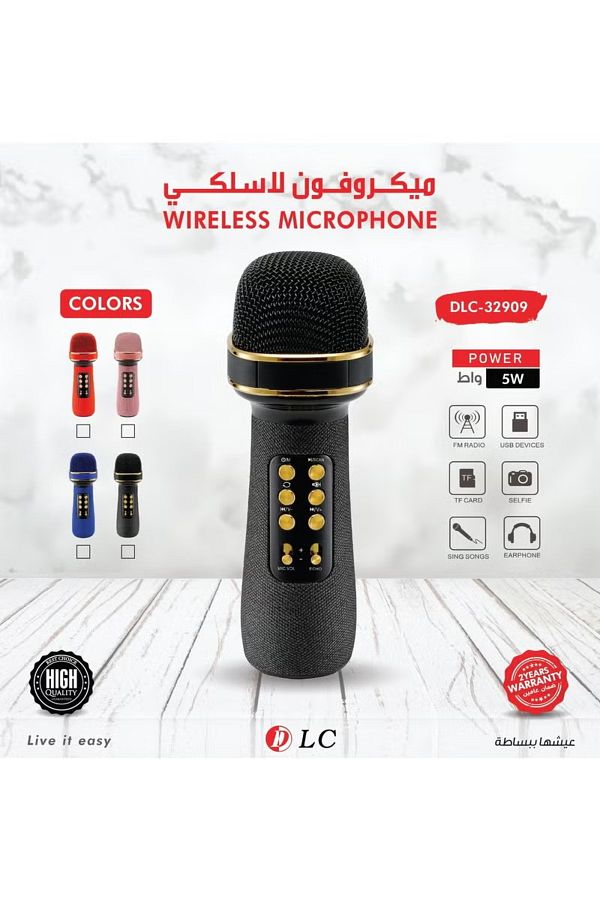 DLC-7-in-1 Bluetooth Wireless Microphone – Handheld Mic & Speaker for Singing at Home 1