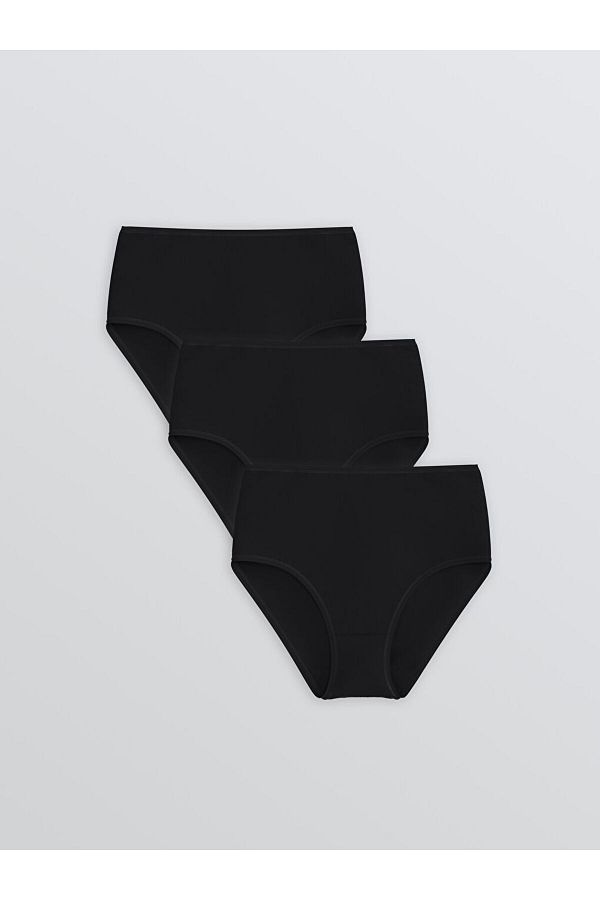 LC Waikiki-Sparkling Selections from Shining Store |   Black Plain Classic Panties 3-Piece 1