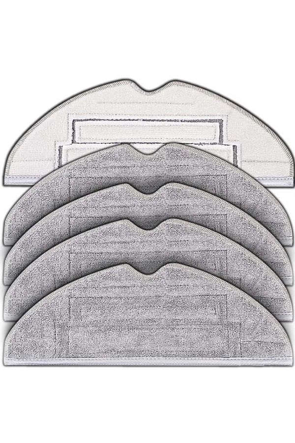 NewEvo-Set of 4 x NewEvo full mop cloths, compatible with Xiaomi RoboRock S8, S8 Plus, Gray 1