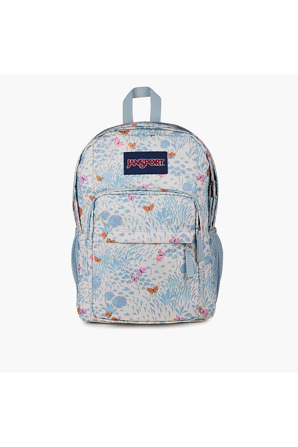 Jansport-Butterfly Print Backpack with Adjustable Straps and Zip Closure - 19x33x5 cms 1