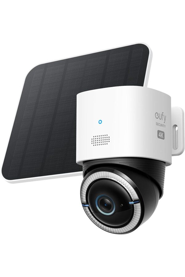 eufy-Security 4G LTE Cam S330 with Wi-Fi, 4K UHD Pan Tilt, Wireless, Solar Powered with Solar Panel, 1