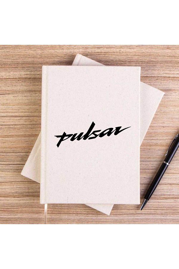 Z zepplin-Pulsar Logo Black Cream Unlined Canvas Notebook 1