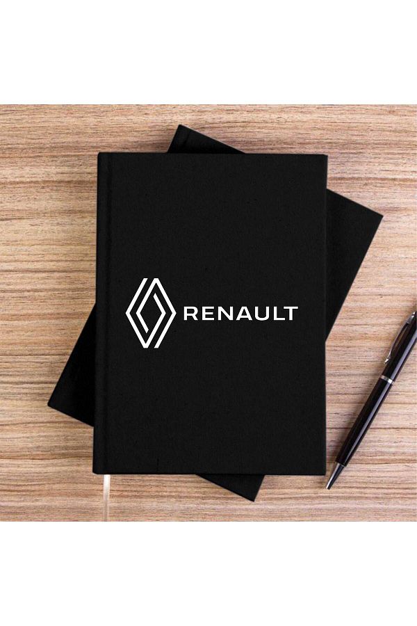 Z zepplin-Renault New Logo Text Black Unlined Canvas Notebook 1