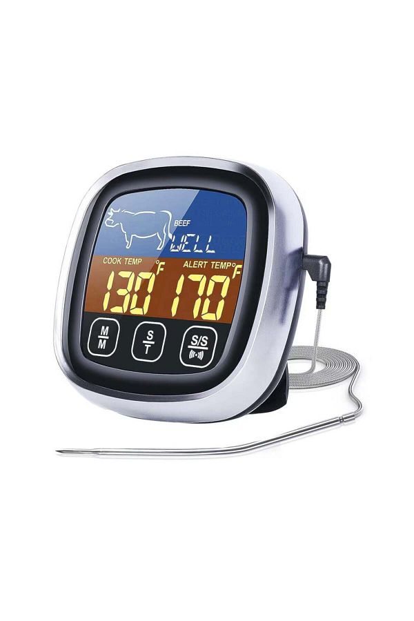 NewEvo-® Digital Kitchen Thermometer, For Meat, Liquids, Touch Screen Display, Quick Read Function 1