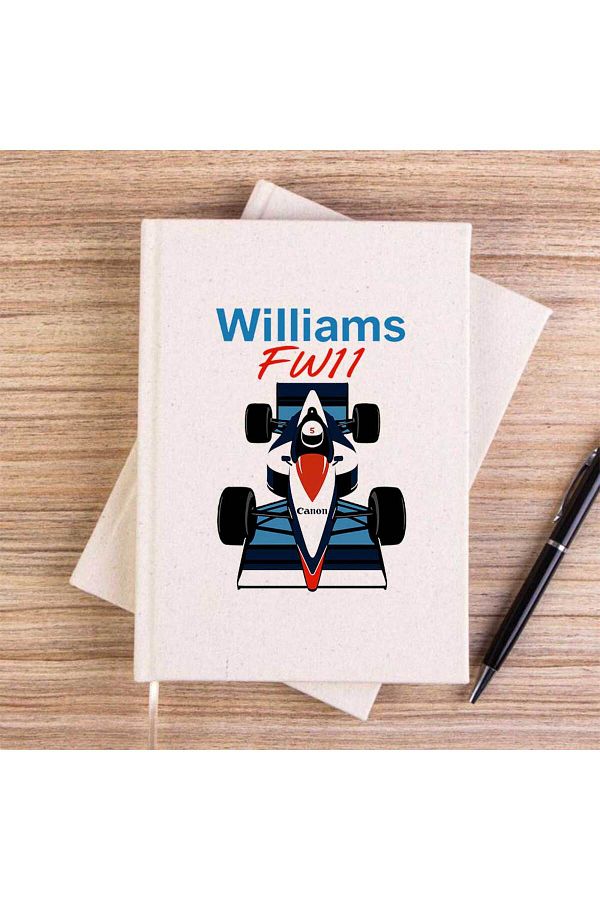 Z zepplin-دفتر ملاحظات من القماش غير المبطن باللون الكريمي من F1 Williams 1