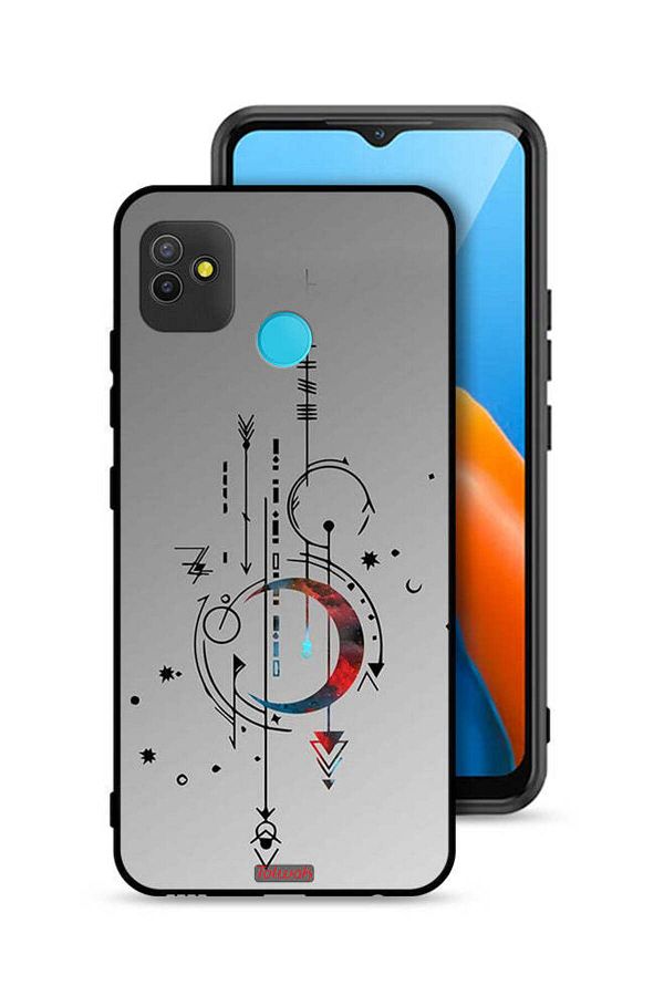 Tolwak-Tecno Pop 5 Protective Case Cover Moon And Arrows Art Pattern 1