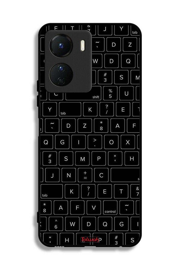 Tolwak-Vivo Y16 Protective Case Cover Random Keyboard Keys Pattern 1