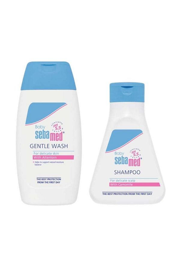 Sebamed-Baby Gentle Wash with Shampoo for Delicate Skin and Scalp 200ml+150ml Pack of 2 1